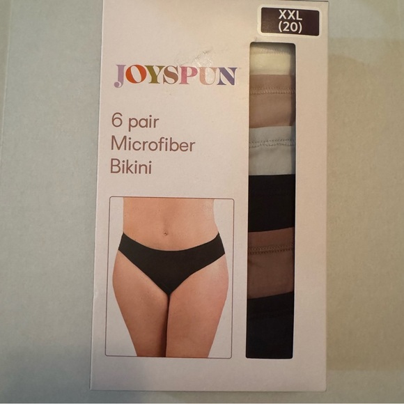 Joyspun Women's Microfiber Bikini Panties, 6-Pack - Picture 10 of 12